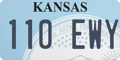 KS license plate 110EWY