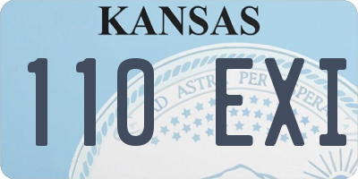KS license plate 110EXI