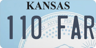 KS license plate 110FAR