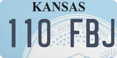 KS license plate 110FBJ