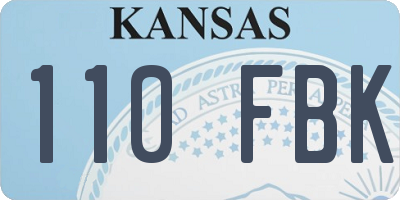 KS license plate 110FBK