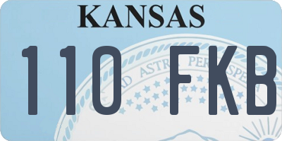 KS license plate 110FKB