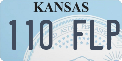 KS license plate 110FLP
