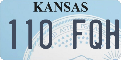 KS license plate 110FQH