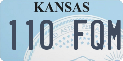 KS license plate 110FQM