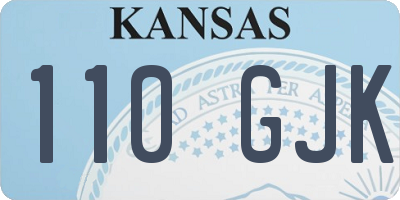 KS license plate 110GJK