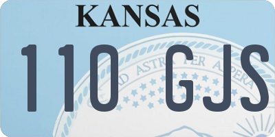 KS license plate 110GJS