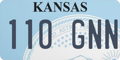 KS license plate 110GNN