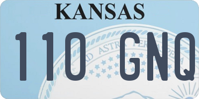 KS license plate 110GNQ