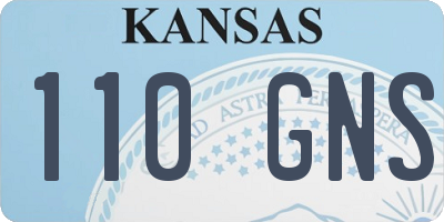 KS license plate 110GNS