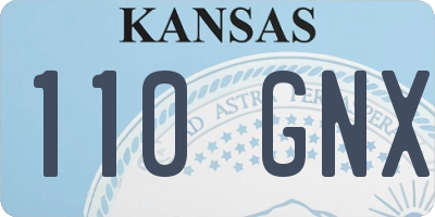 KS license plate 110GNX