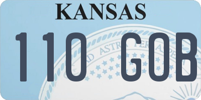 KS license plate 110GOB