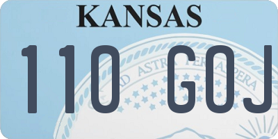 KS license plate 110GOJ