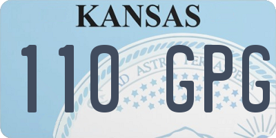 KS license plate 110GPG