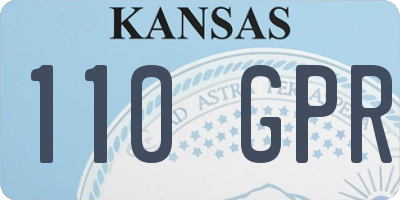 KS license plate 110GPR