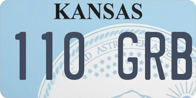 KS license plate 110GRB