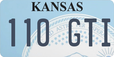 KS license plate 110GTI