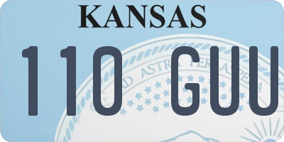 KS license plate 110GUU