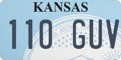 KS license plate 110GUV