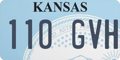 KS license plate 110GVH
