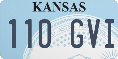 KS license plate 110GVI
