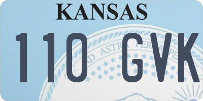 KS license plate 110GVK