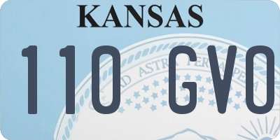 KS license plate 110GVO