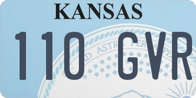 KS license plate 110GVR