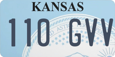 KS license plate 110GVV