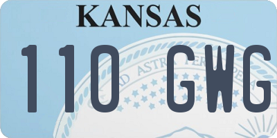 KS license plate 110GWG