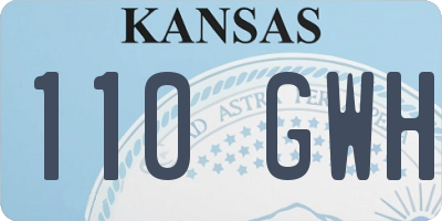 KS license plate 110GWH