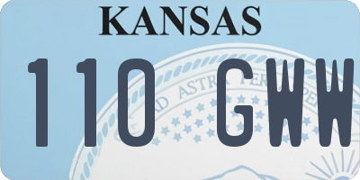 KS license plate 110GWW