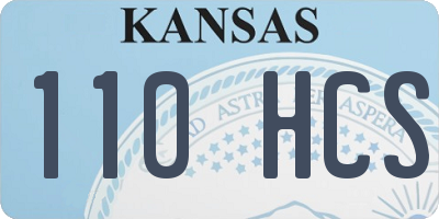 KS license plate 110HCS