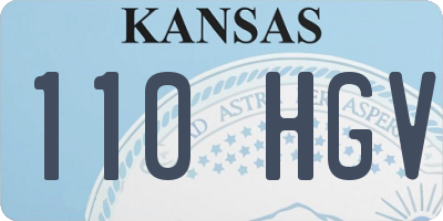 KS license plate 110HGV
