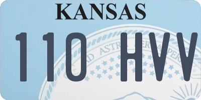KS license plate 110HVV