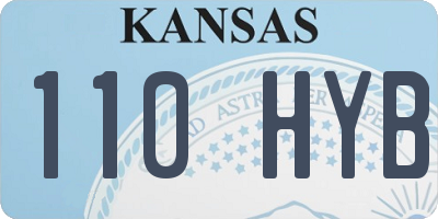 KS license plate 110HYB