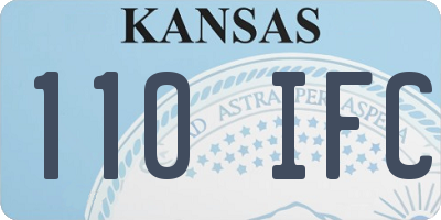 KS license plate 110IFC