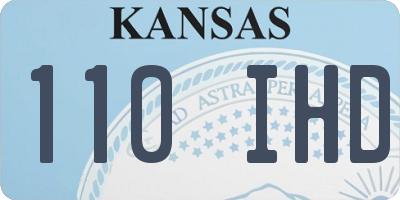 KS license plate 110IHD