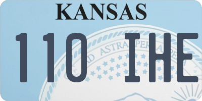 KS license plate 110IHE