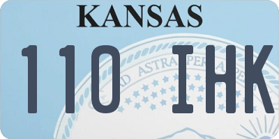 KS license plate 110IHK