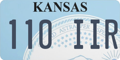 KS license plate 110IIR