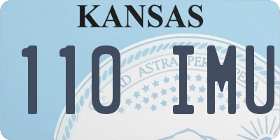 KS license plate 110IMU