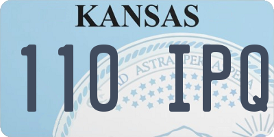 KS license plate 110IPQ