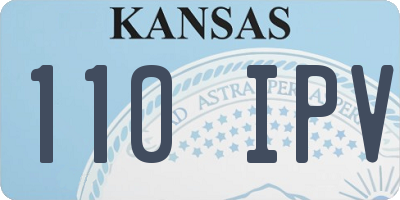 KS license plate 110IPV