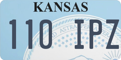 KS license plate 110IPZ