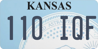 KS license plate 110IQF