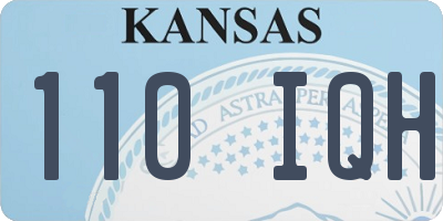 KS license plate 110IQH