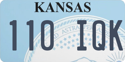 KS license plate 110IQK