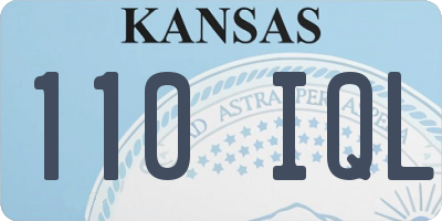 KS license plate 110IQL