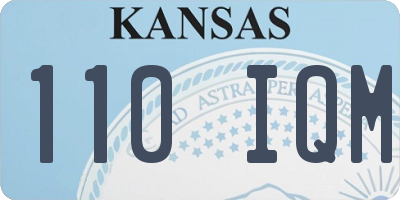 KS license plate 110IQM